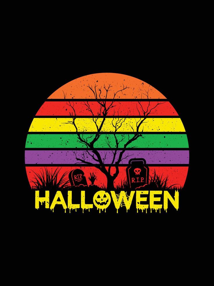 Halloween horror vintage t-shirt design, scary print template vector graphics, high-quality typography illustration shirt design