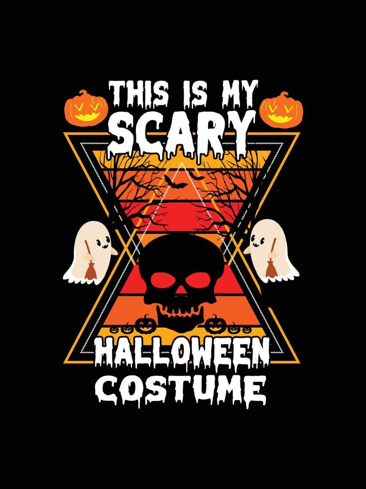 Halloween horror vintage t-shirt design, scary print template vector graphics, high-quality typography illustration shirt design