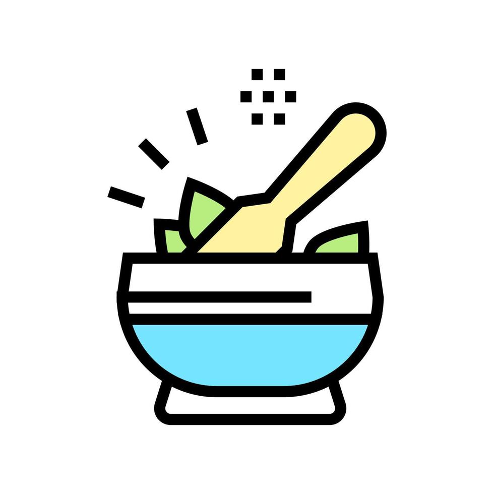 spice mortar color icon vector illustration