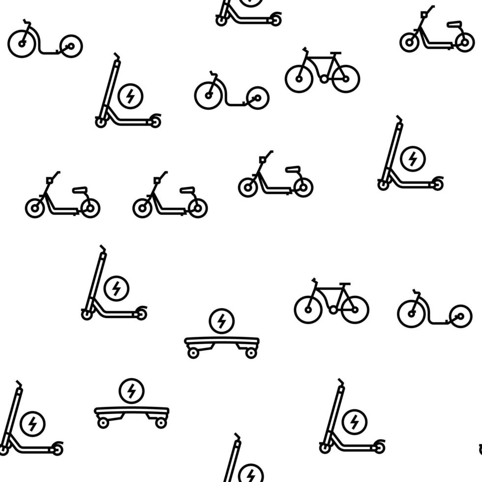 Personal Transport Vector Seamless Pattern