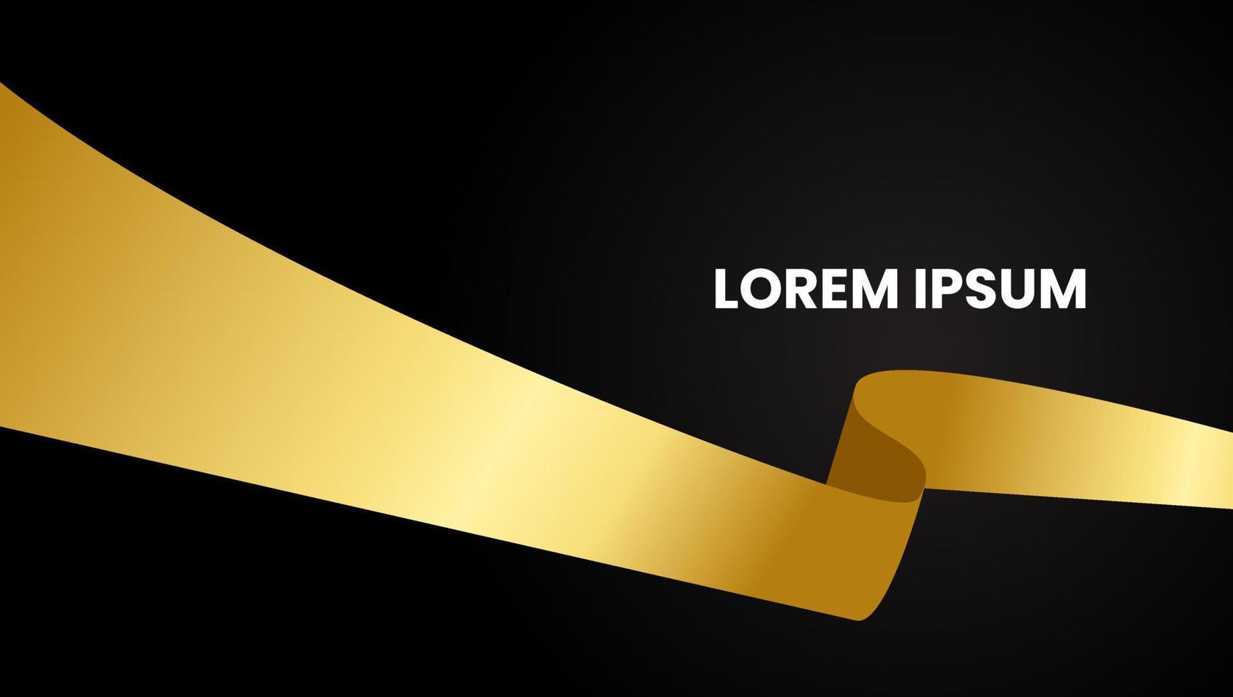 luxury black and gold simple background vector illustration with text