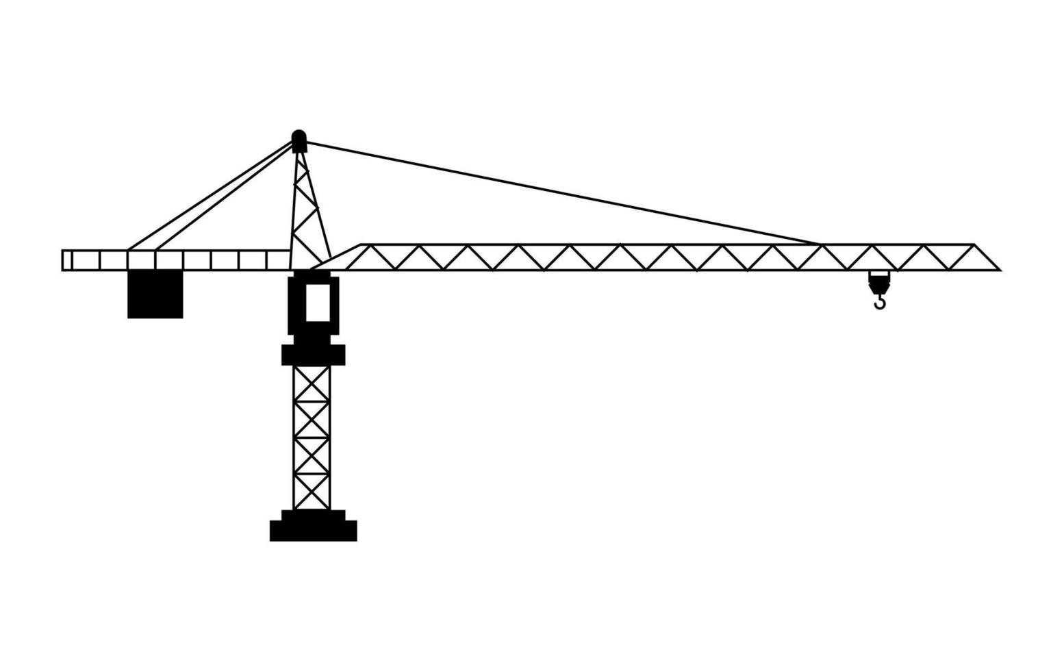 plantilla de vector de icono de símbolo de logotipo de grúa torre industrial