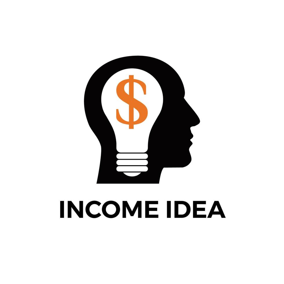 income idea icon logo template 2 vector