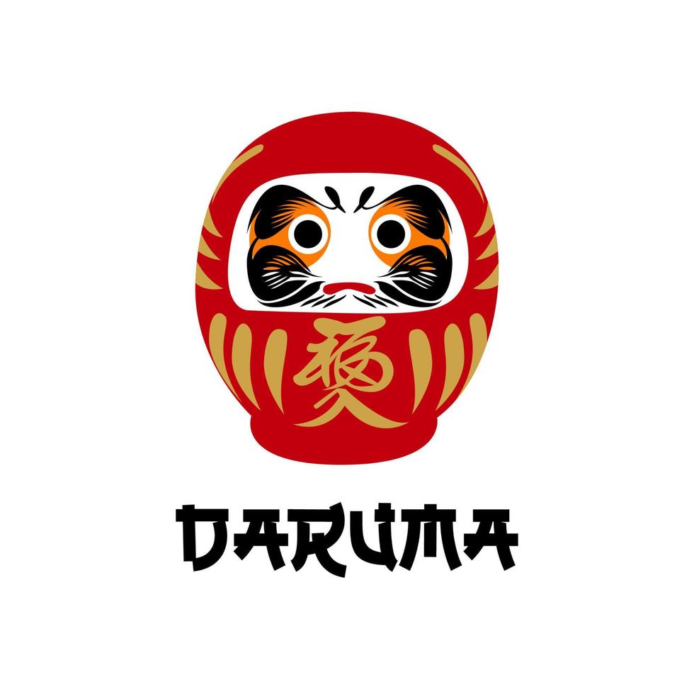 vector japanese daruma character red color 21768042 Vector Art at Vecteezy