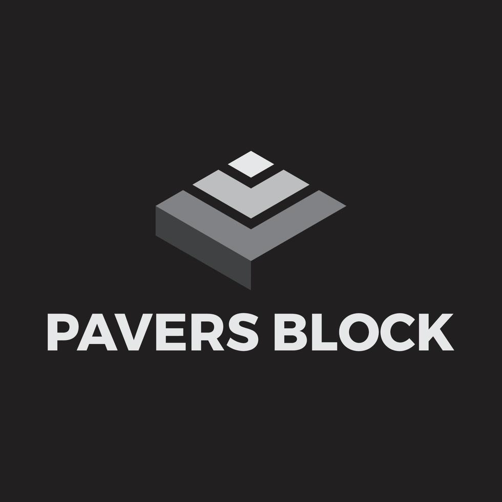 modern paving block logo vector template 02