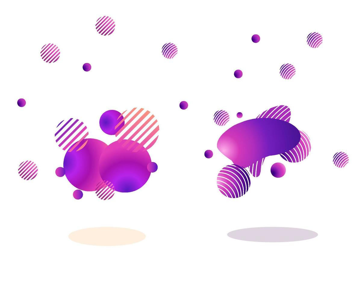 Abstract Shape Liquid Purple Gradation Collection vector