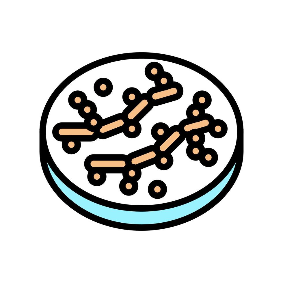 ilustración de vector de icono de color de bacterias candida