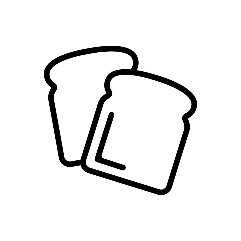 vector de icono de tostadas. ilustración de símbolo de contorno aislado