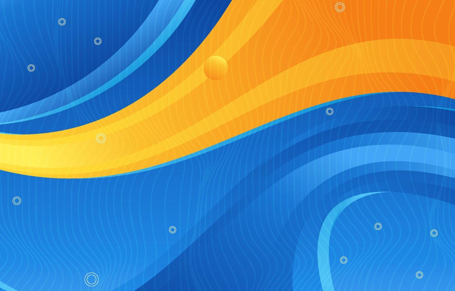 fondo ondulado azul naranja vector