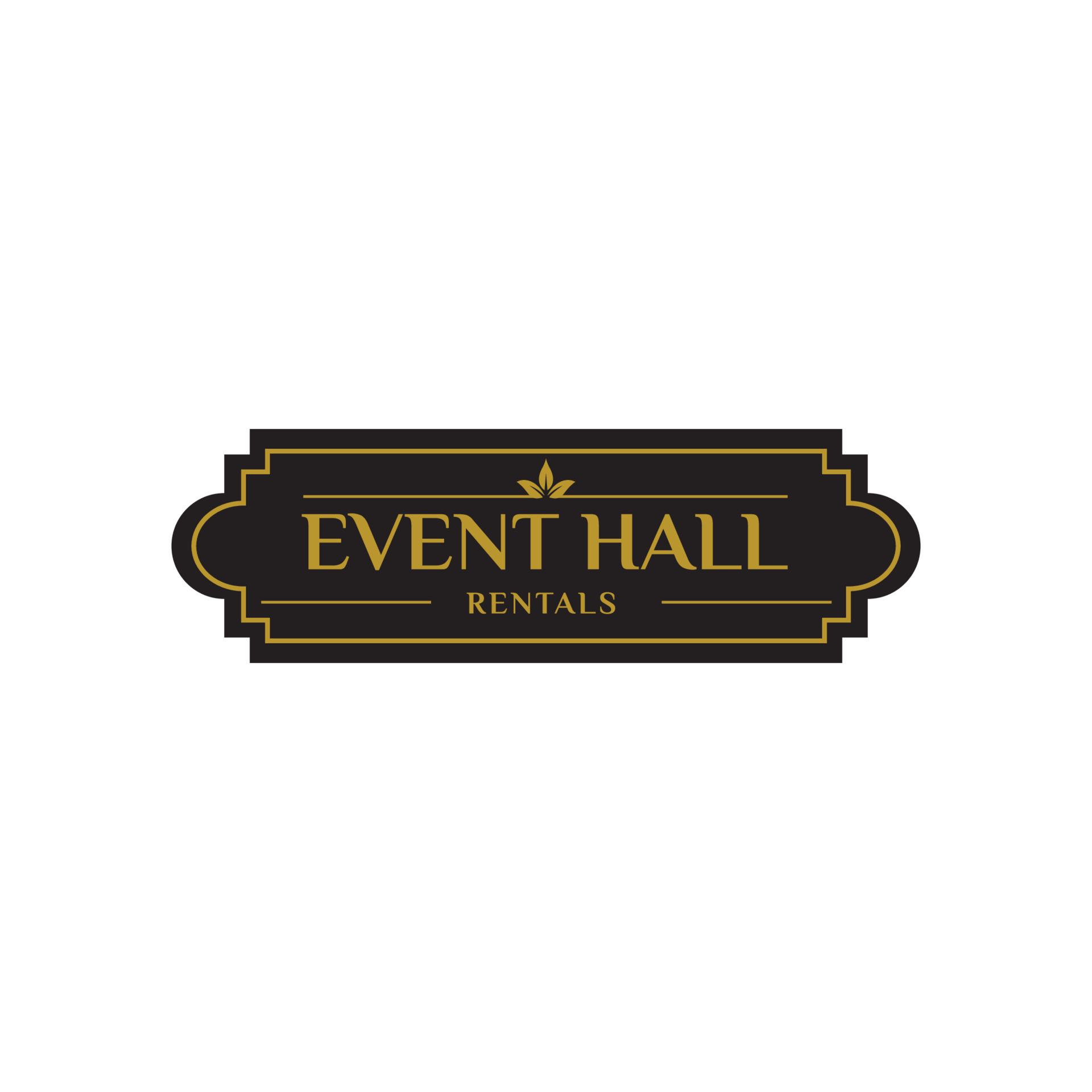 gold event hall rentals logo badge 10399152 Vector Art at Vecteezy