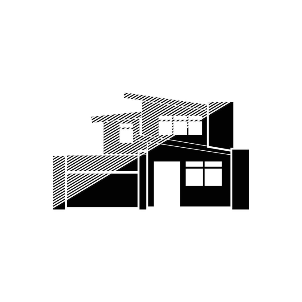 logotipo de proyecto de casa de proyecto simple y moderno vector