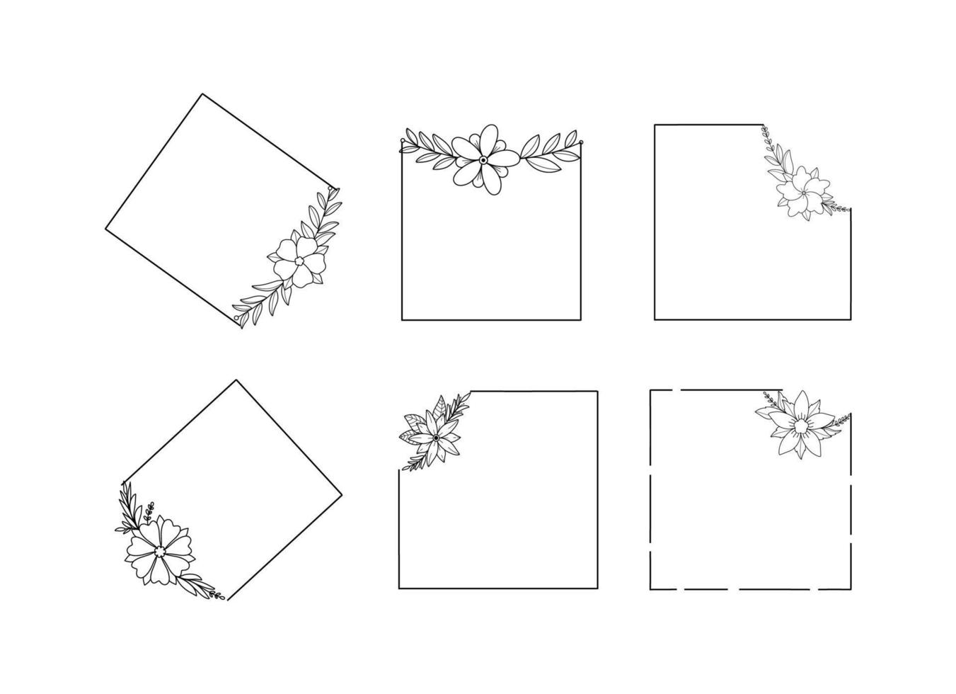 Rectangle Frame with Arrangement Collection vector