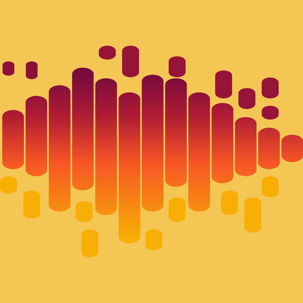 Rounded lines Halftone Background Orange vector