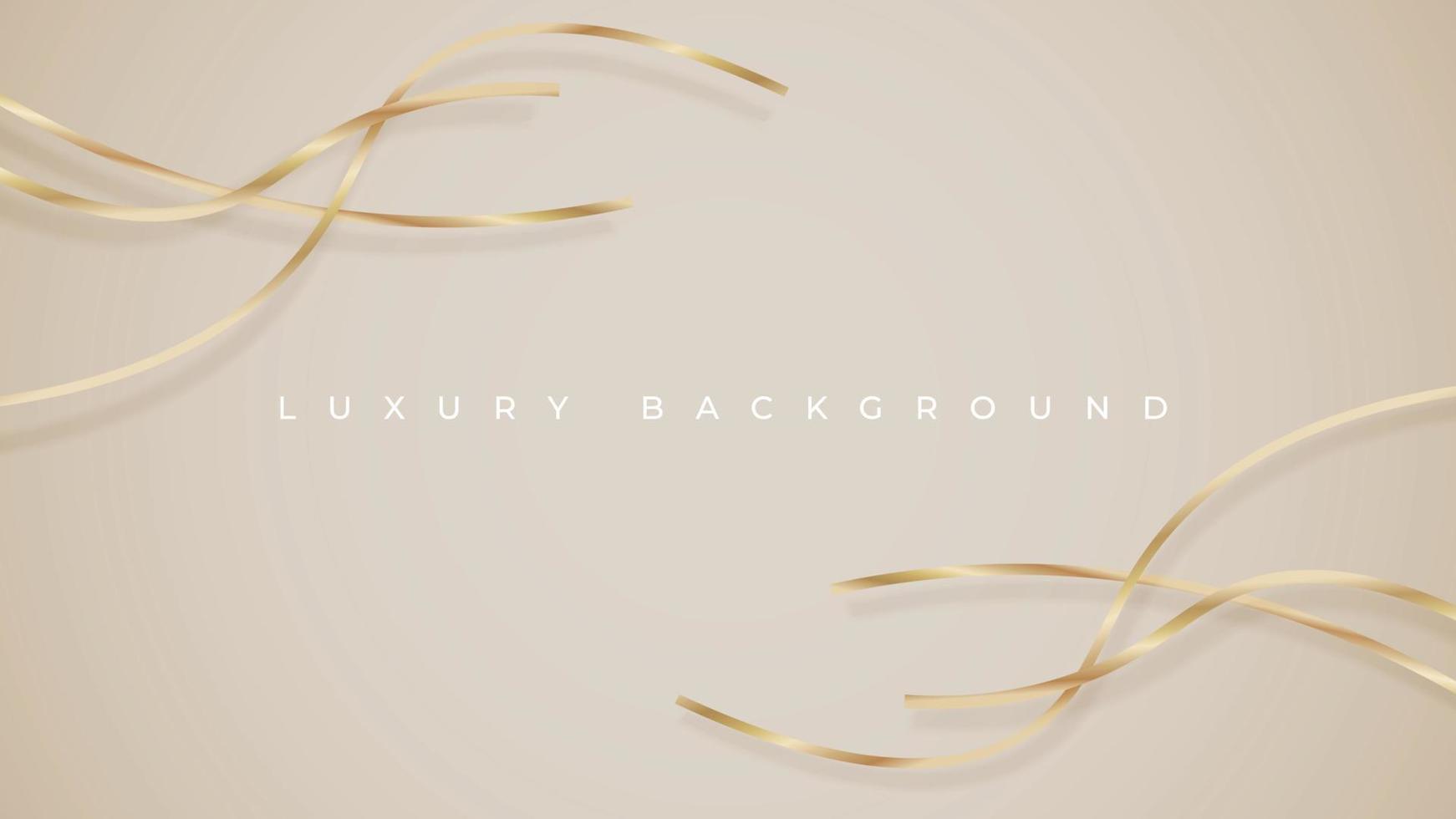 Abstract luxury background with golden ribbon elements. Elegant background with glitter gold lines decoration. Vector illustration