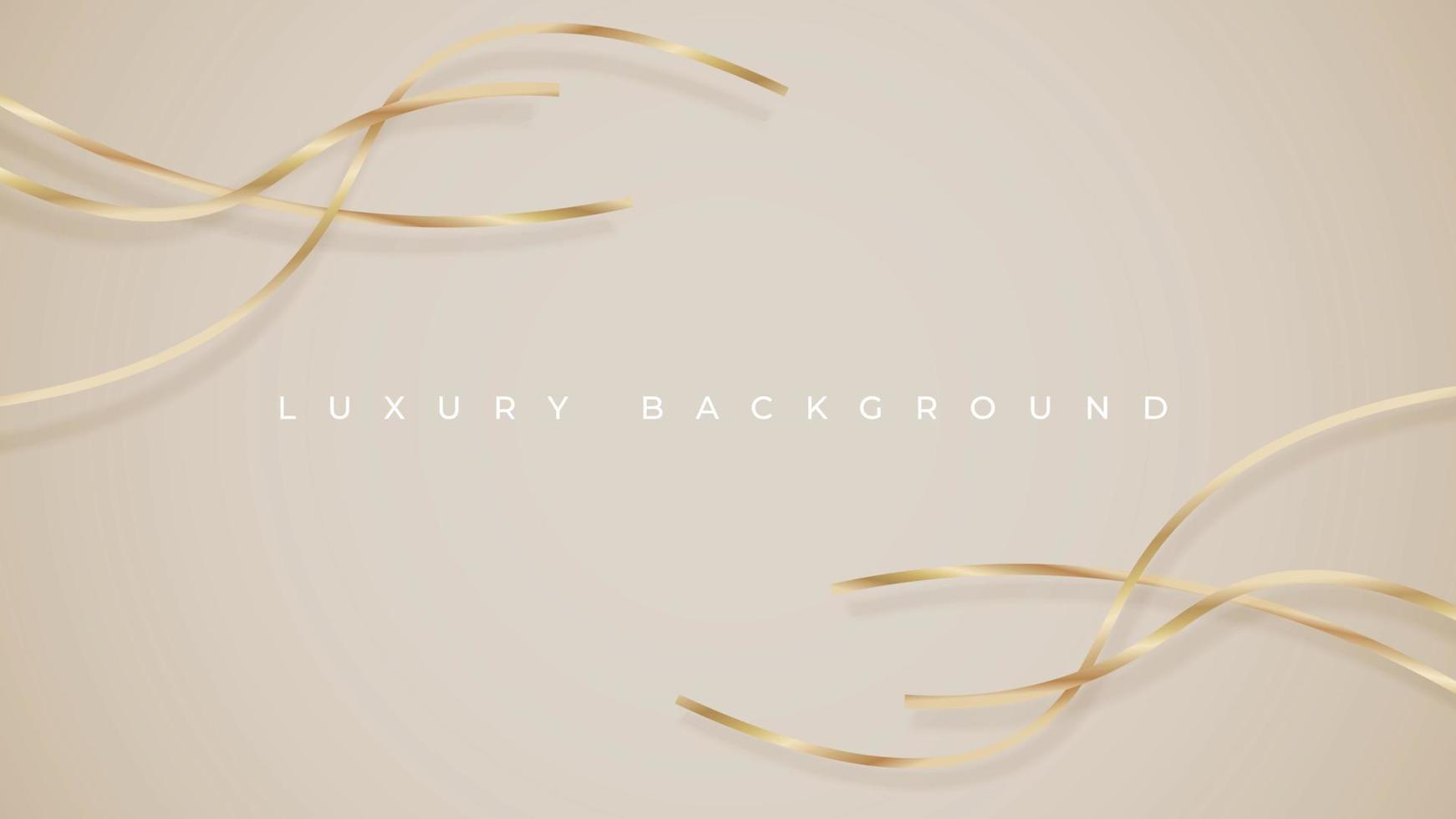 Abstract luxury background with golden ribbon elements. Elegant background with glitter gold lines decoration. Vector illustration