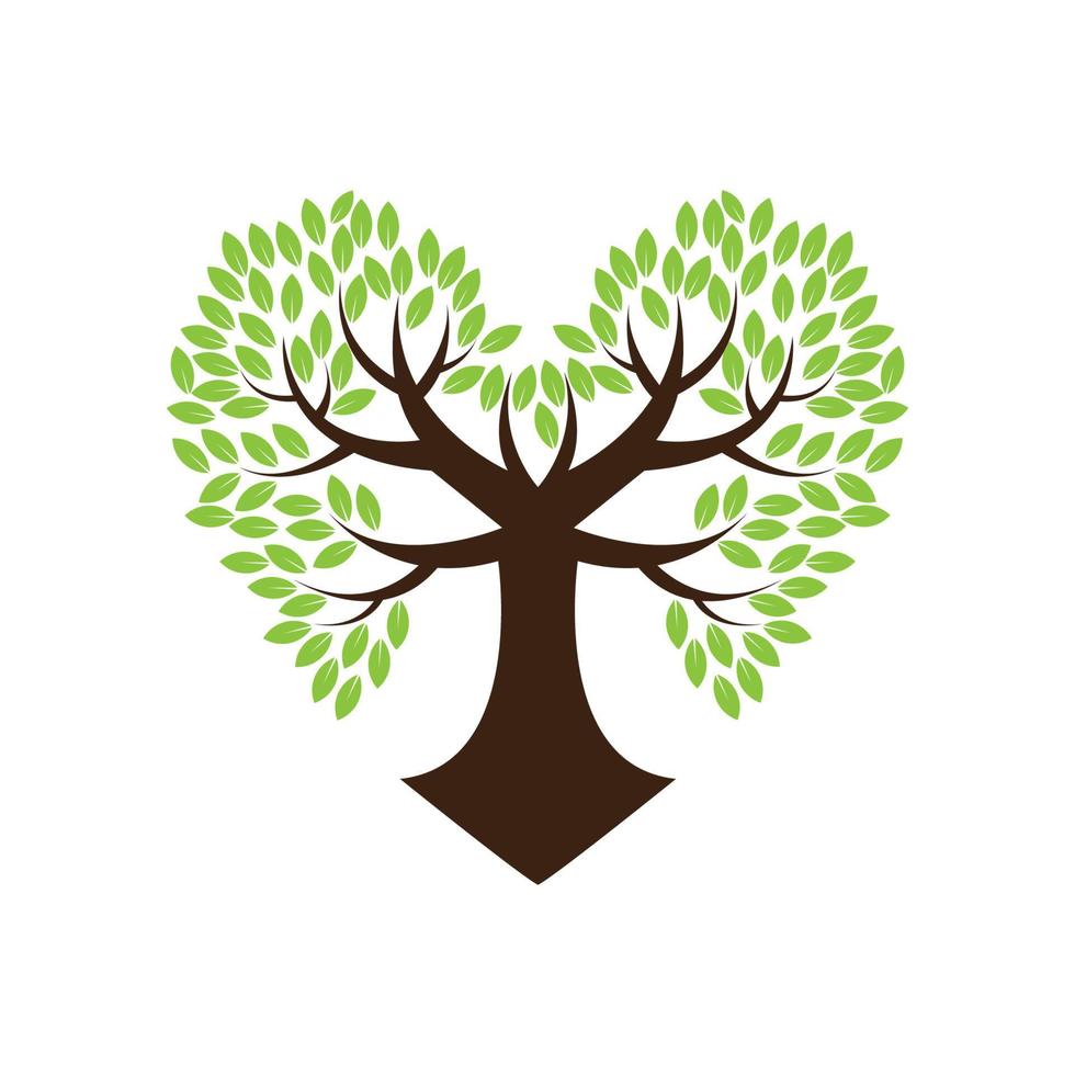 heart tree for tree care company vector