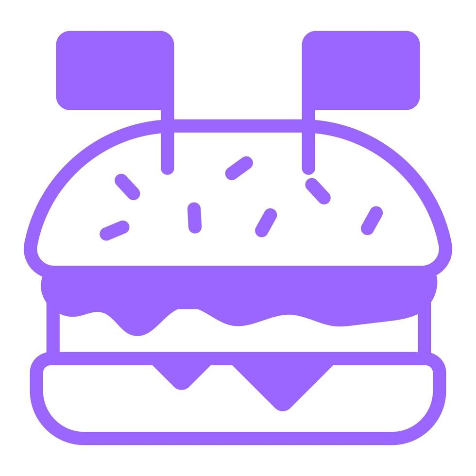 burger, food icon, vector design usa independence day icon.