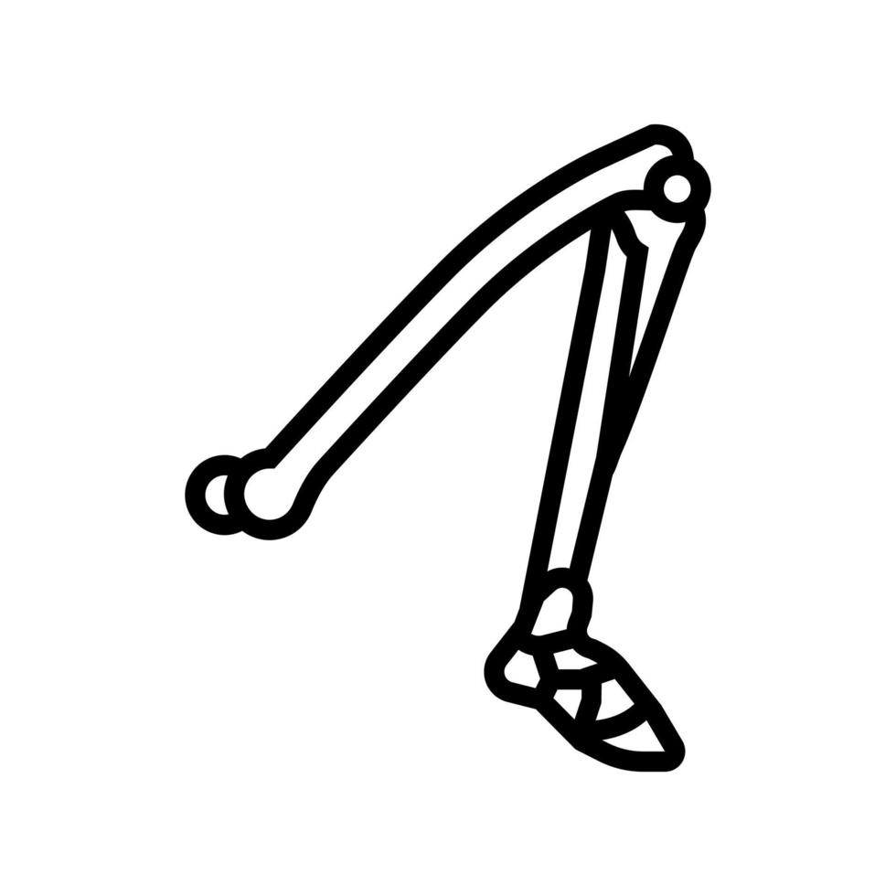 leg bone line icon vector illustration