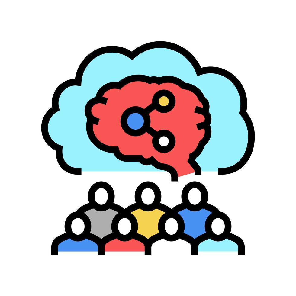 social intelligence color icon vector illustration