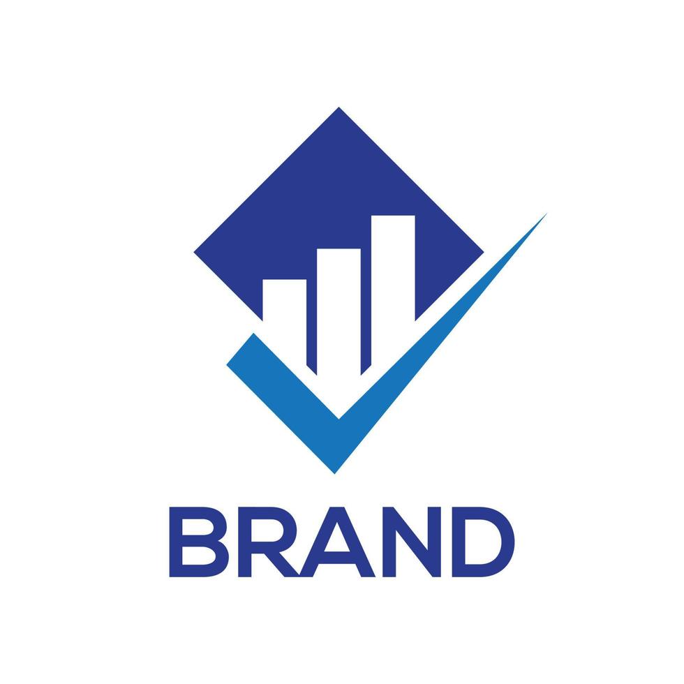 blue finance tax logo vector template
