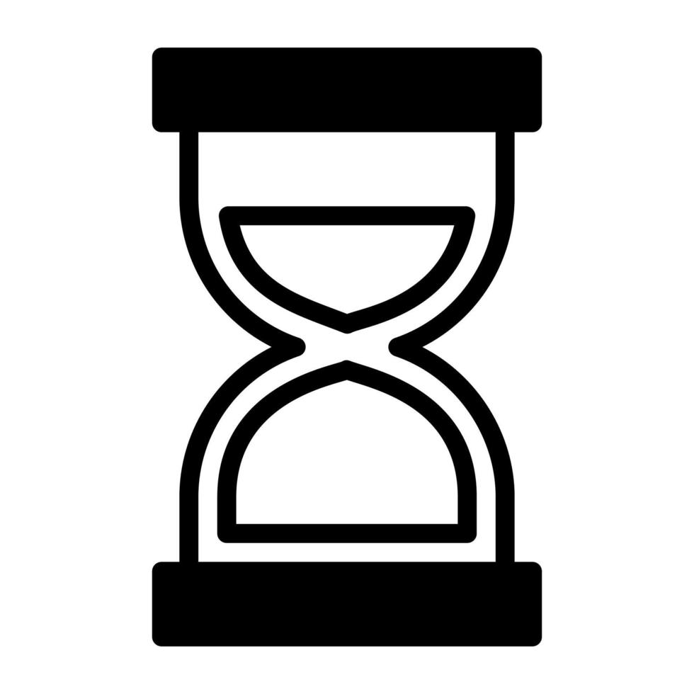 sand clock icon isolated on white background vector