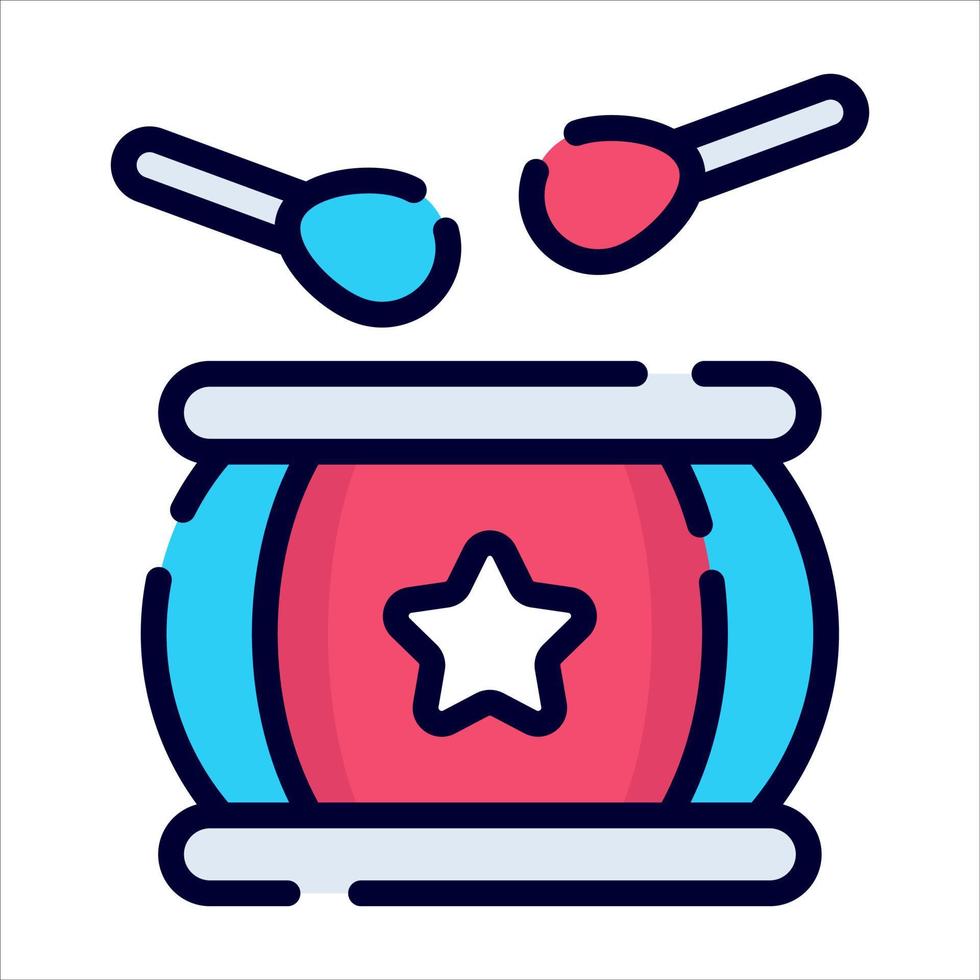 drum , music icon, vector design usa independence day icon.