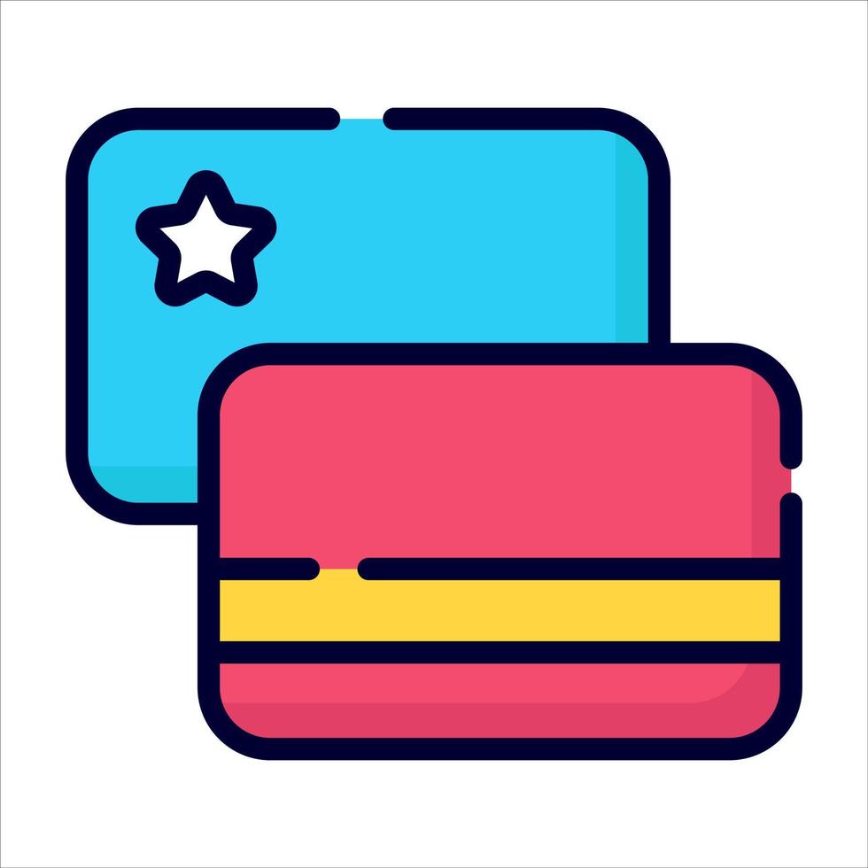 icono de tarjetas de crédito, diseño vectorial icono del día de la independencia de Estados Unidos. vector