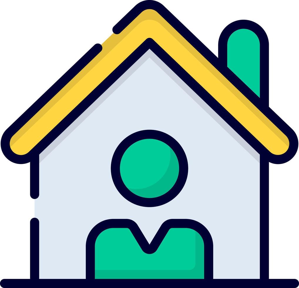 house, staying home icon, healthcare and medical icon. vector