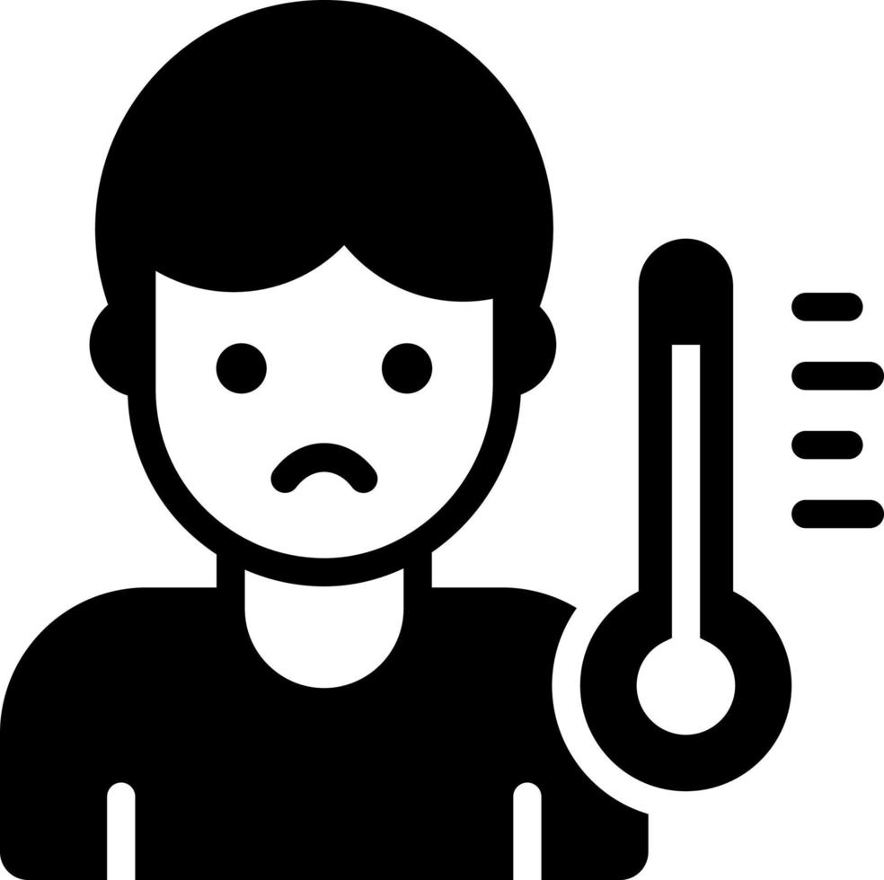 temperature, high fever icon, healthcare and medical icon. vector