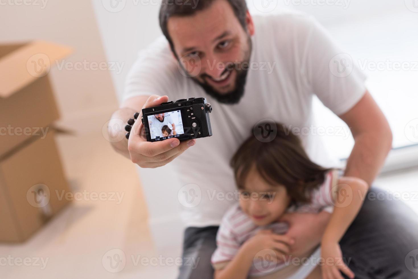 selfie padre e hijo foto