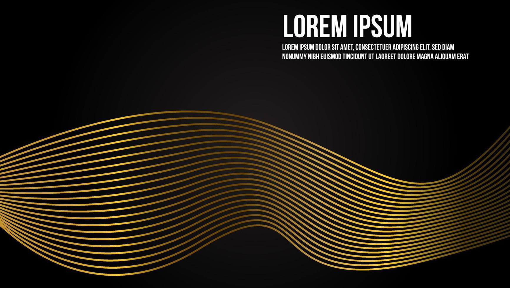 luxury black and gold simple background vector illustration with text