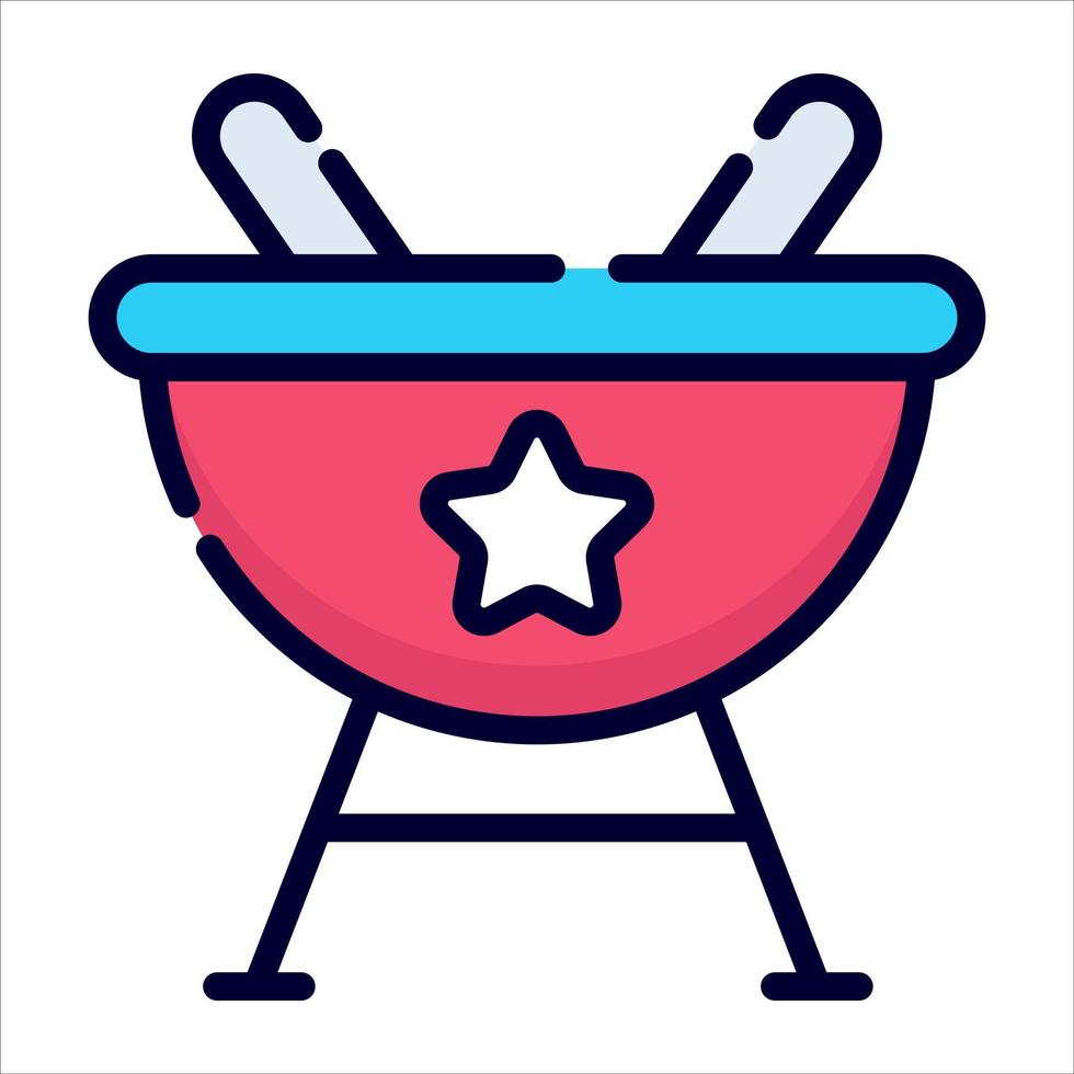 food, grill icon, vector design usa independence day icon.