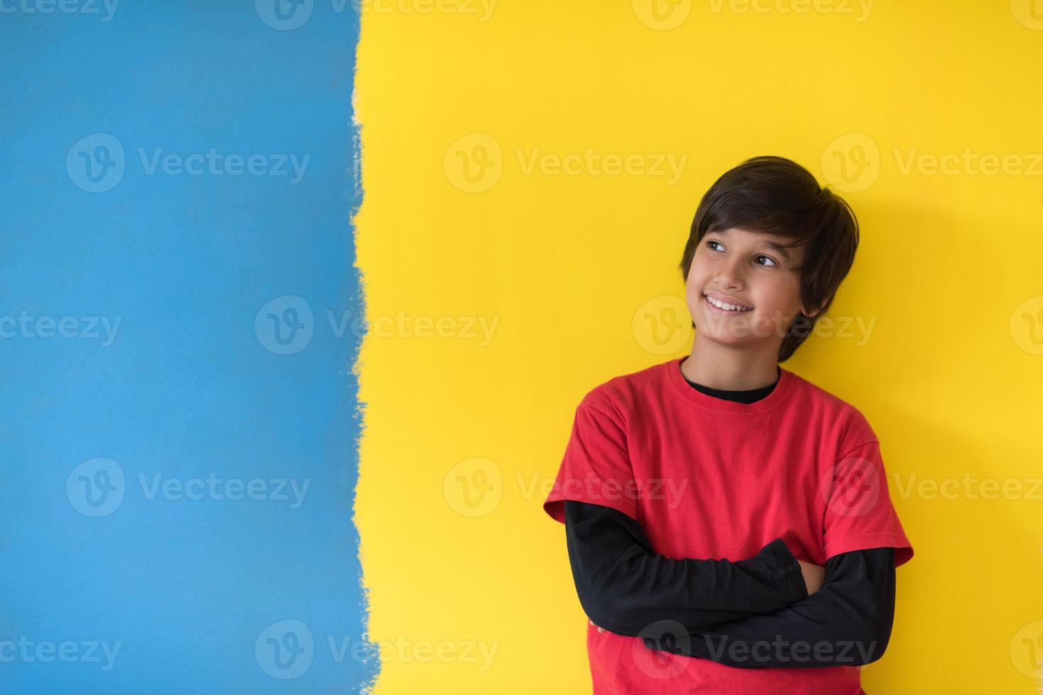 Portrait of a happy young boy photo