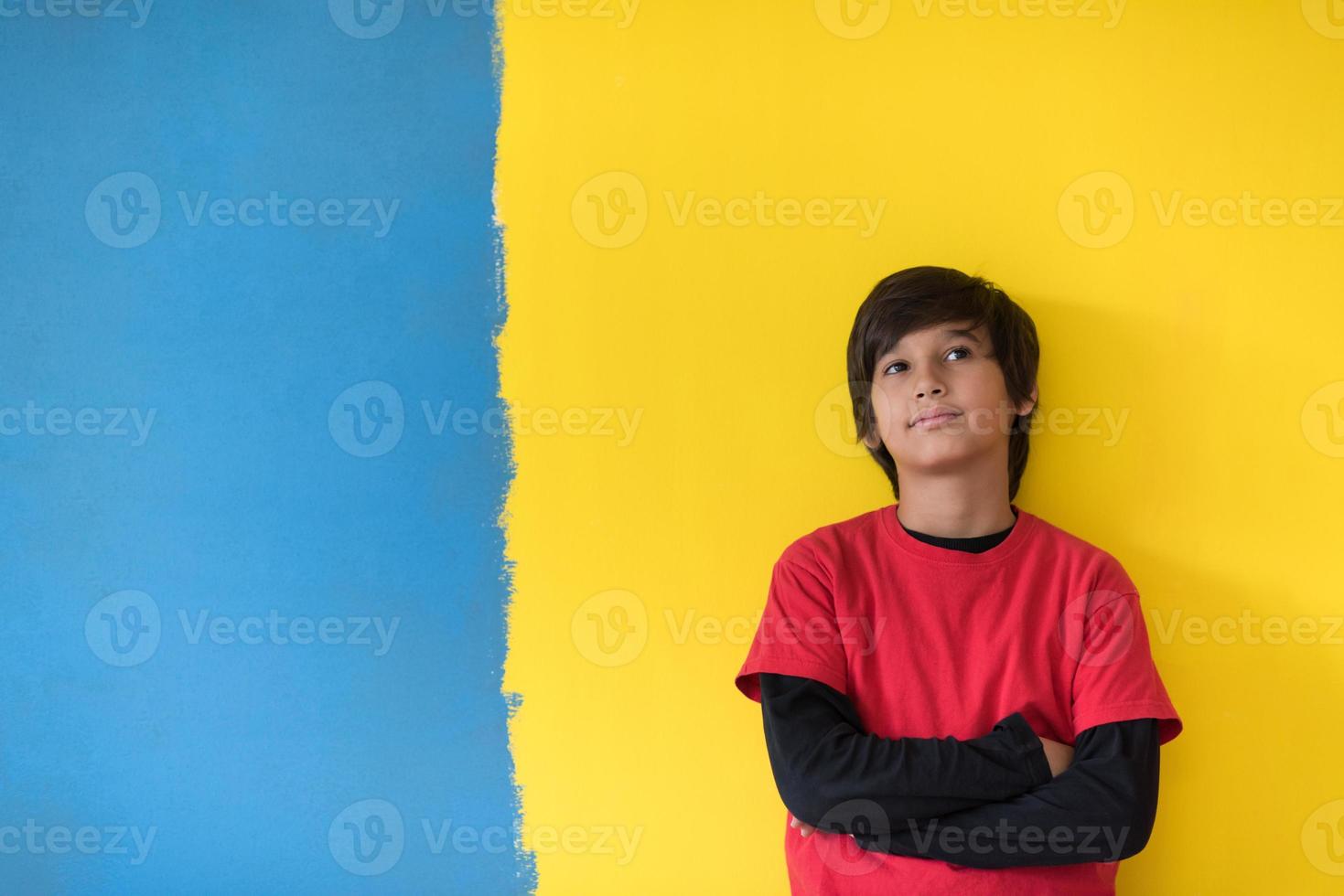 Portrait of a happy young boy photo