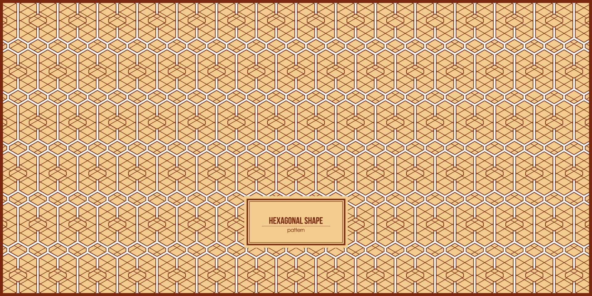 patrón hexagonal con color marrón dominante vector