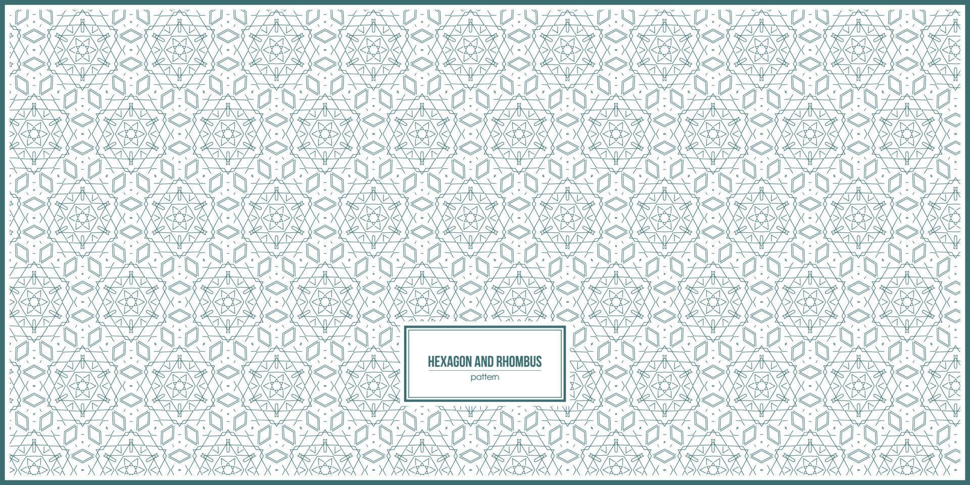 rhombus and hexagon pattern with complicated combination vector