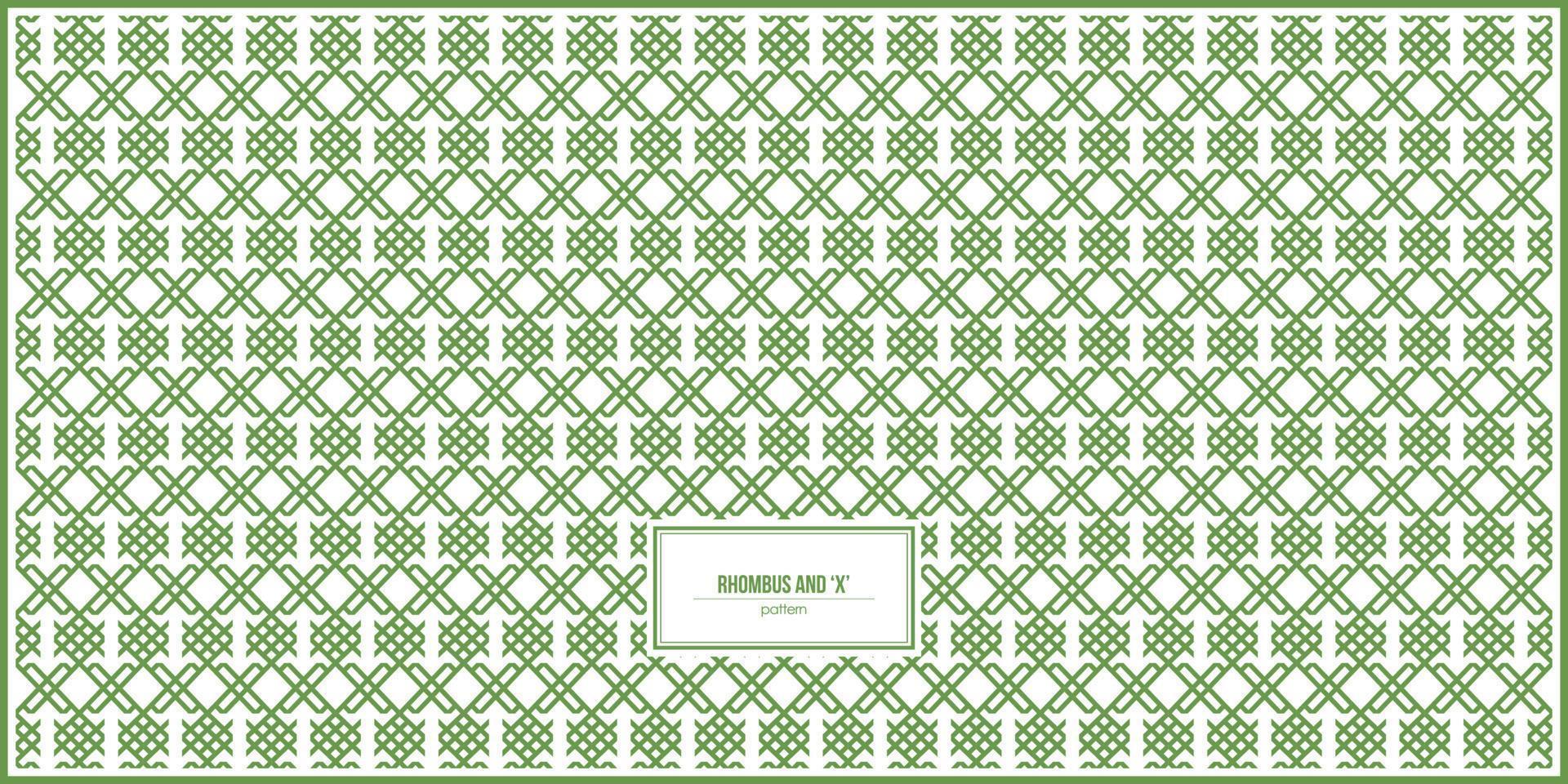 rhombus and X shape pattern design vector