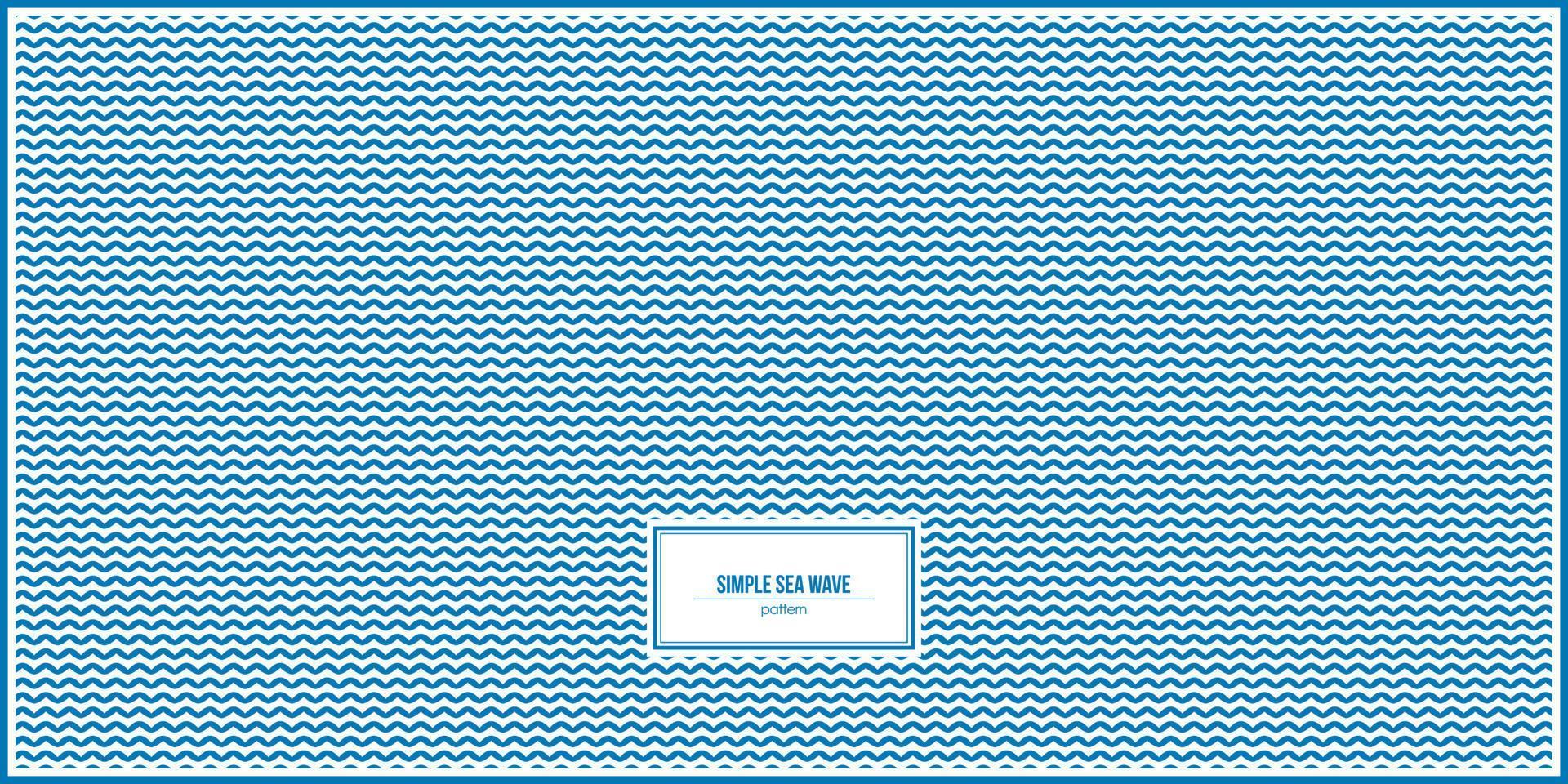 simple sea wave pattern with blue color vector