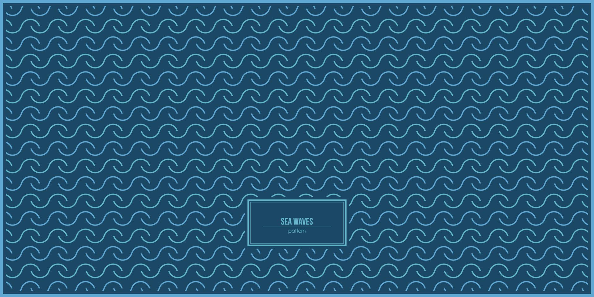 simple sea waves design pattern vector