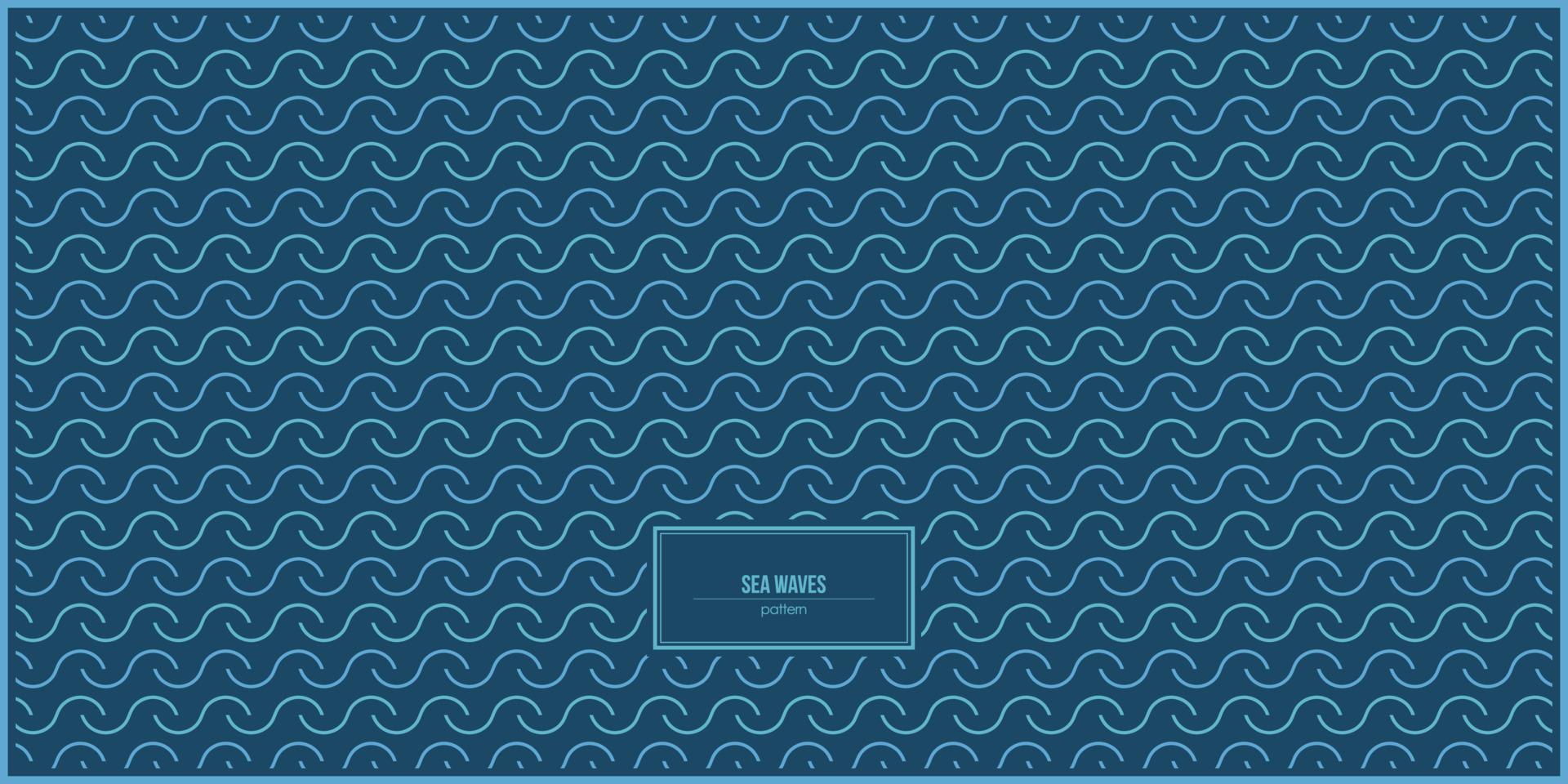 simple sea waves design pattern vector