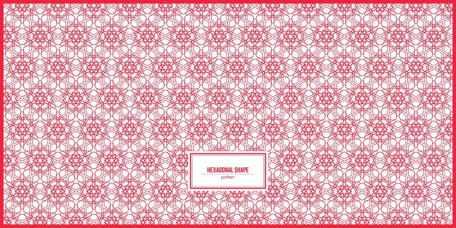 super crowd shape of red hexagon pattern vector