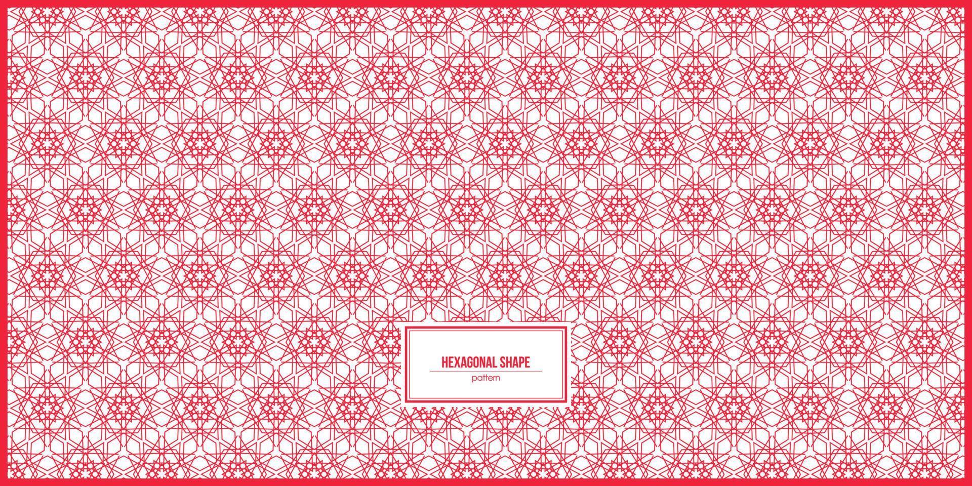 super crowd shape of red hexagon pattern vector