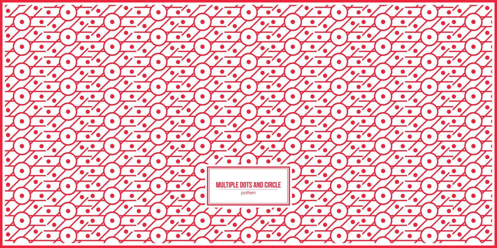 multiple red dots and red circle pattern vector