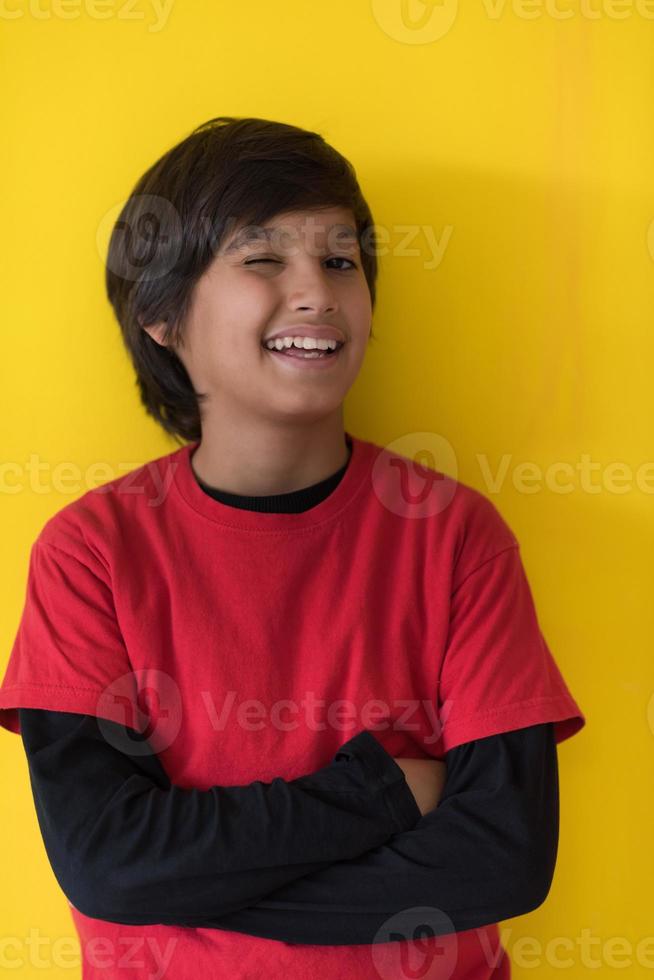Portrait of a happy young boy photo