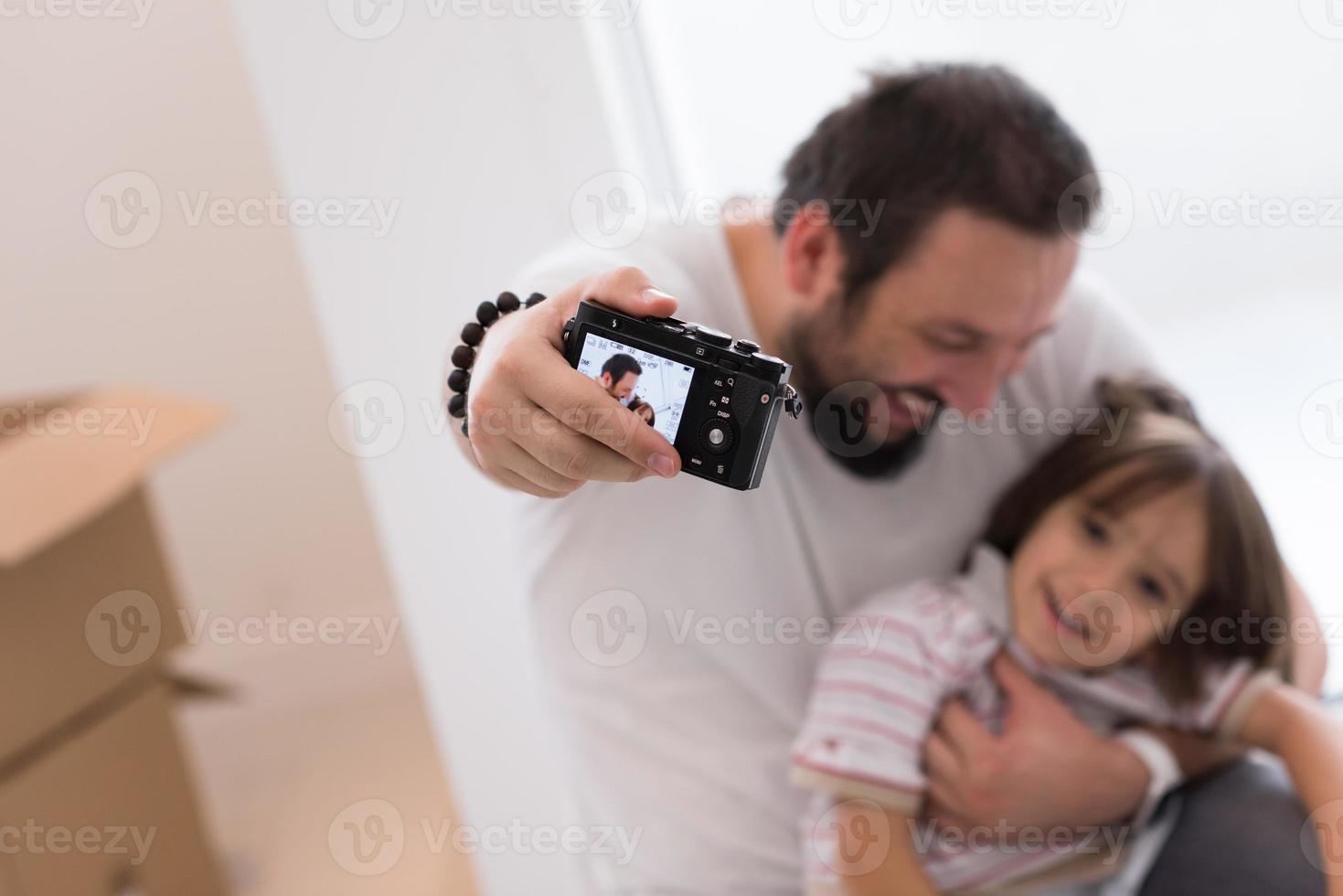 selfie father and son photo