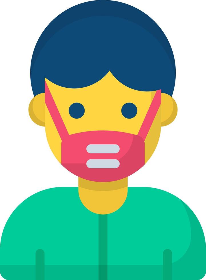 wearing face mask icon, healthcare and medical icon. vector