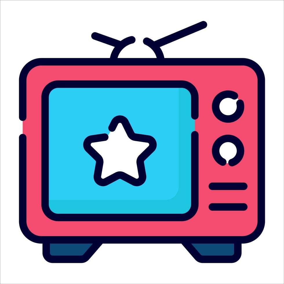 icono de televisión, diseño vectorial icono del día de la independencia de Estados Unidos. vector