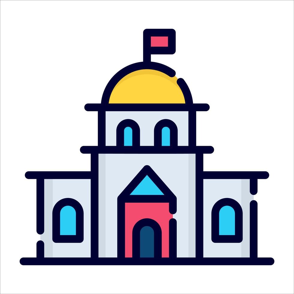 white house, building icon, vector design usa independence day icon.