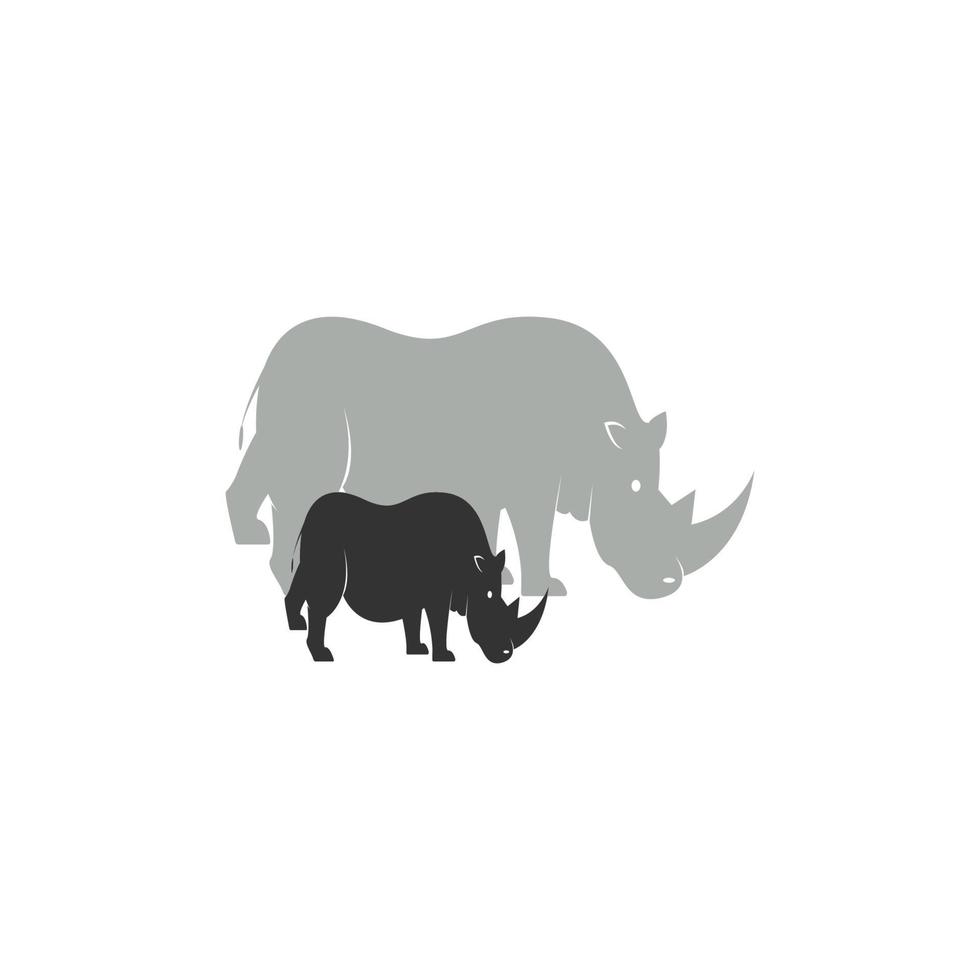 rhino illustration for wildlife day vector