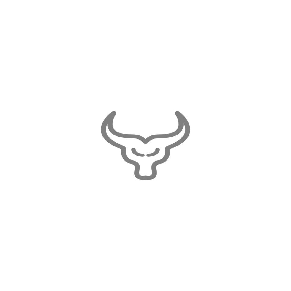 diseño de ilustración de vector de logotipo de toro